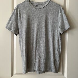 H&M Men's Short-Sleeve Crew T-Shirt in Heather Gray